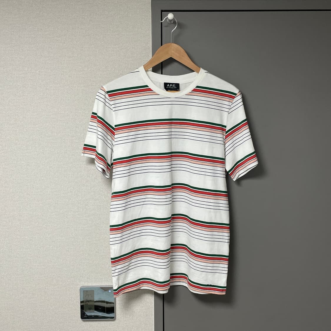 아페쎄  스트라이프 코튼 져지 크루넥 티셔츠 상품이미지2