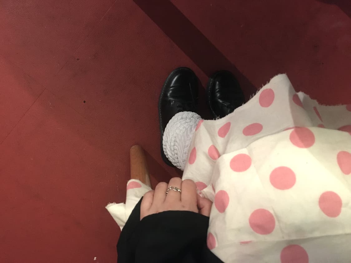 꼼데가르송 트리콧 핑크 도트 프릴 캉캉 스커트 상품이미지2