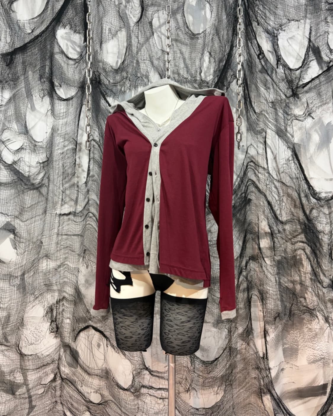 rockchic Layered Cardigan hoodie  상품이미지3