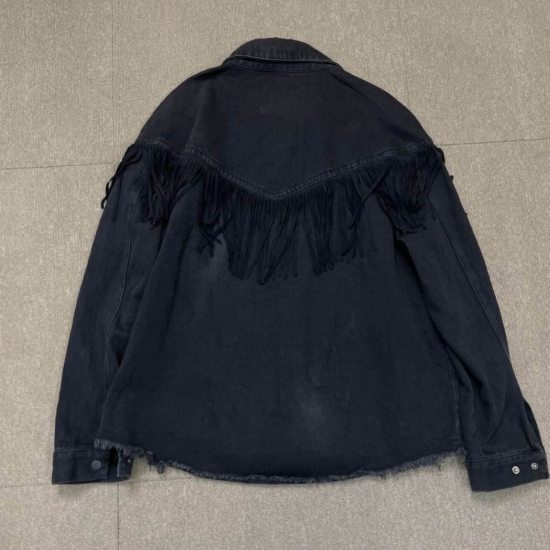 zara 자라 우먼스 웨스턴 데님 프린지 테슬 셔츠자켓  상품이미지5