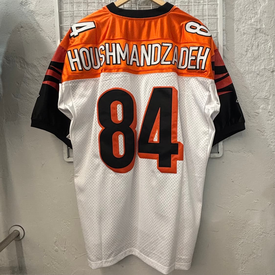 NFL X 리복 신시내티 뱅골스 화이트 오렌지 럭비져지 2XL 상품이미지2