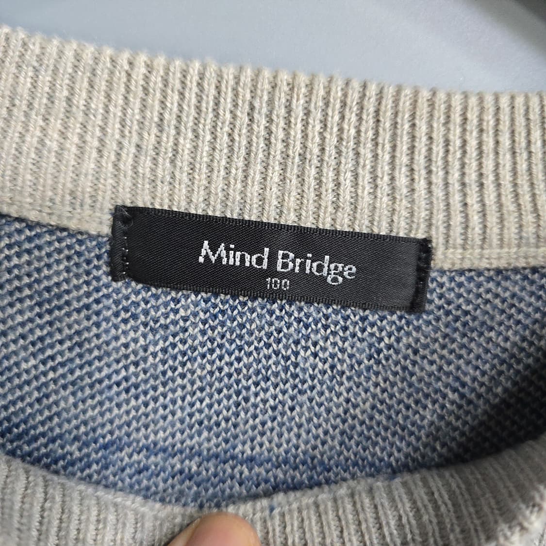 마인드브릿지(Mind Bridge) 체크 니트 스웨터 100 상품이미지5