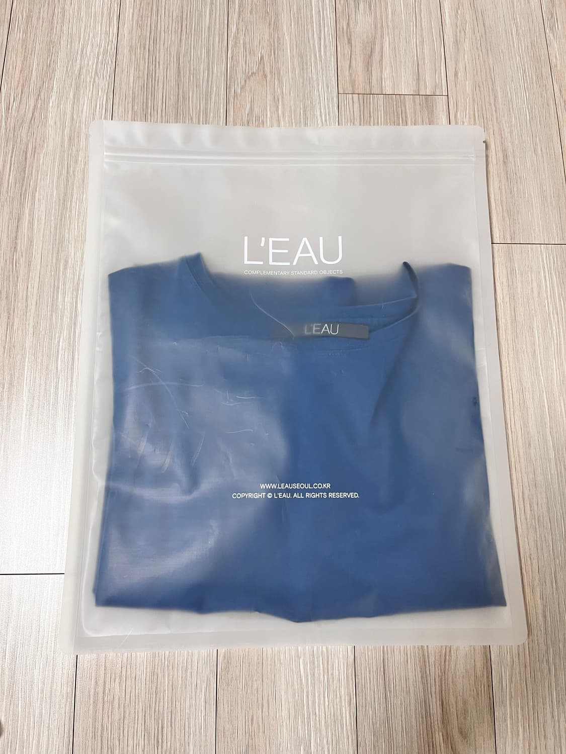 로우 L'EAU 하이 반팔 티셔츠 블루 상품이미지9