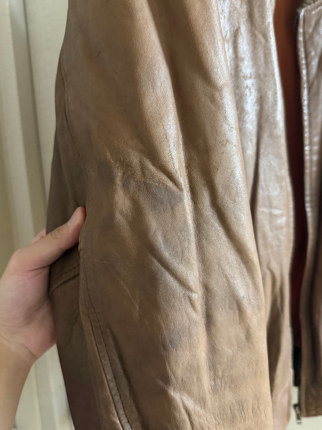 90s 빈티지 레더봄버자켓 상품이미지3