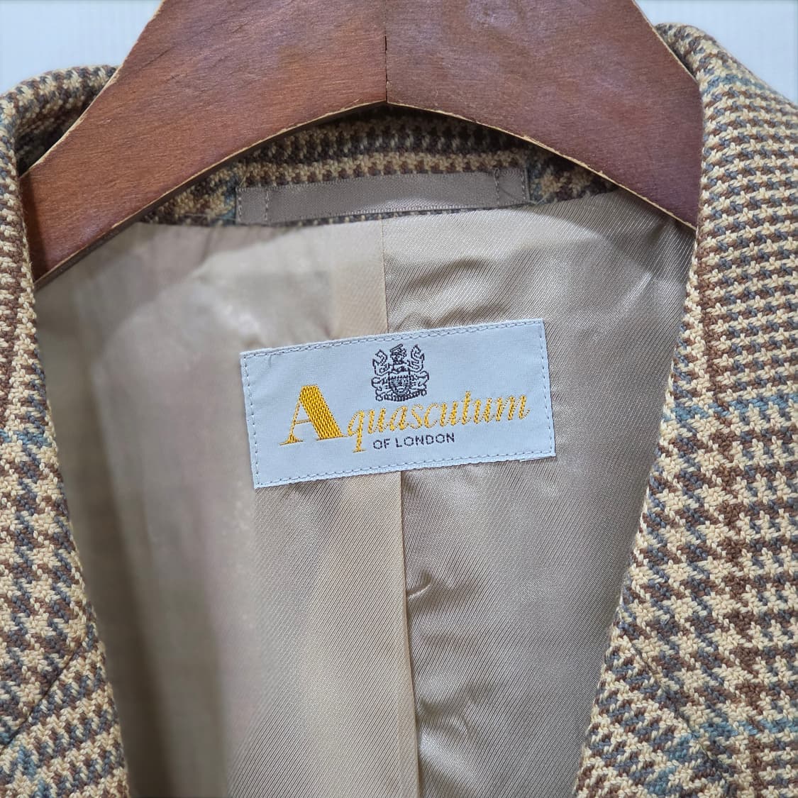 90s 아쿠아큐스텀 하운드투스 체크 패턴 블레이저- 우먼프리 상품이미지7