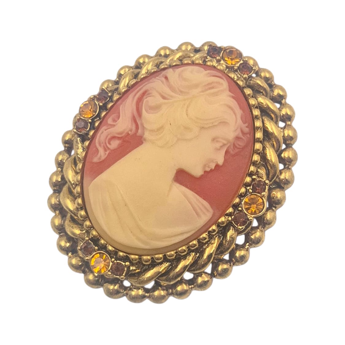 80s 미국 케네스제이 빅 카메오 코스튬 브로치 상품이미지1