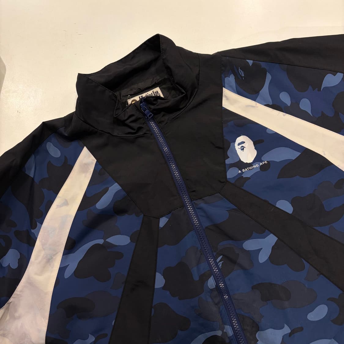 [XL] 베이프 A Bathing Ape 블루 카모 트랙 자켓 B403 상품이미지3
