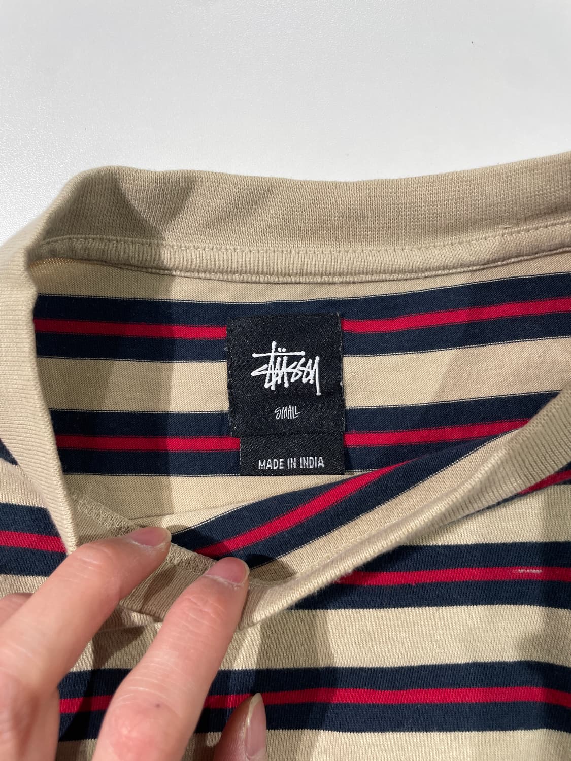 스투시 x 서플러스 00’s 스트라이프 크루넥 코튼 롱 슬리브 상품이미지7