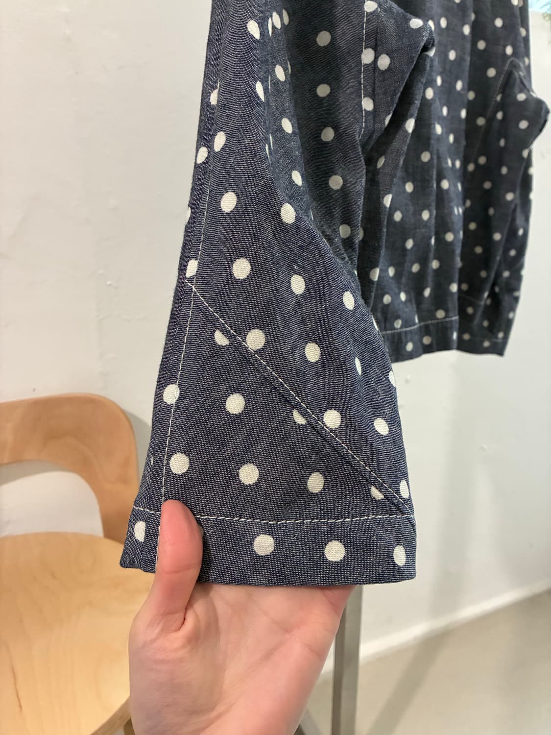 꼼데가르송 트리콧 도트 데님 자켓 상품이미지7