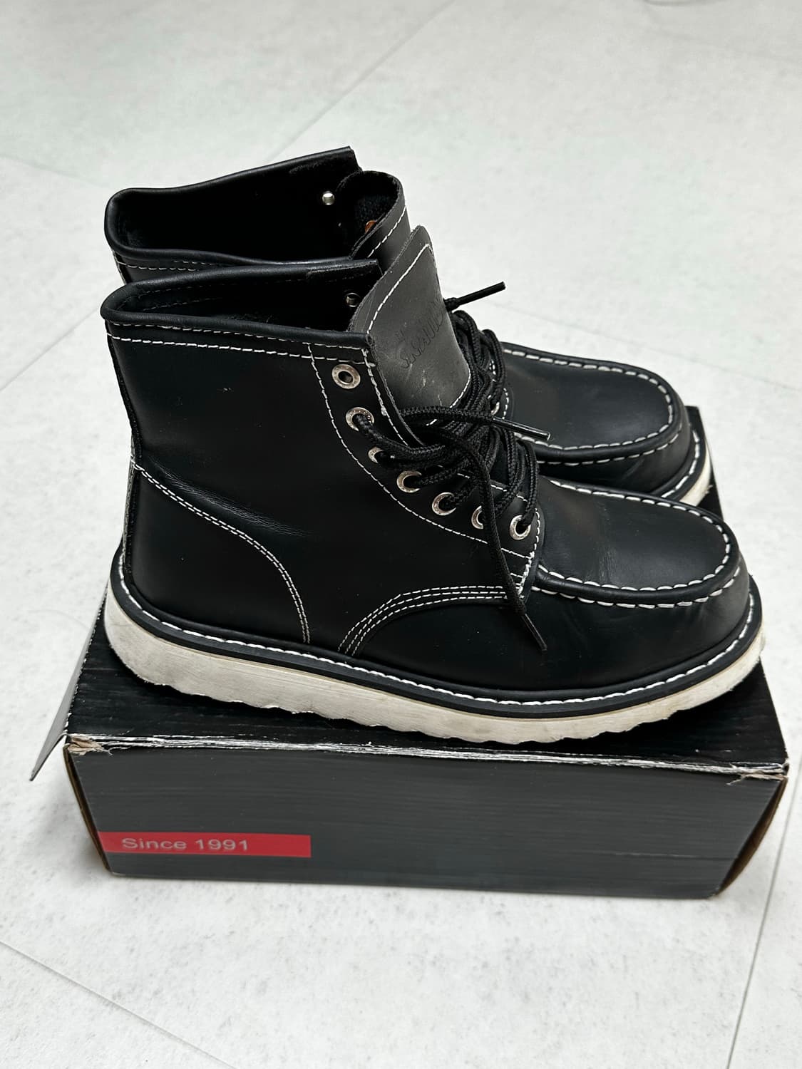 돔바 남자 소가죽 워커 상품이미지1