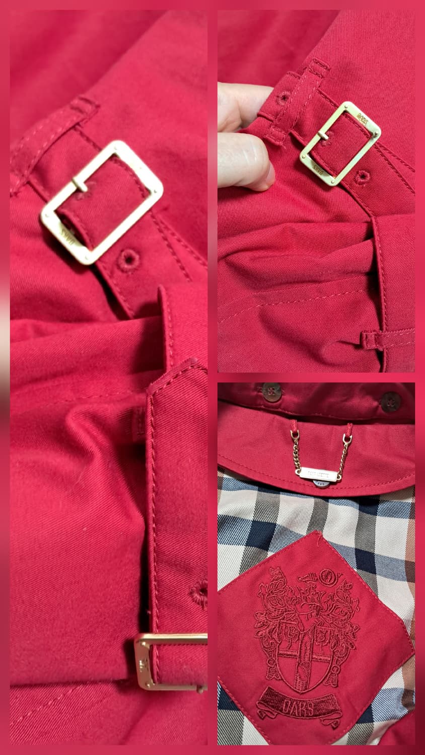 닥스 여성 레드 트렌치 코트 55~66 상품이미지8