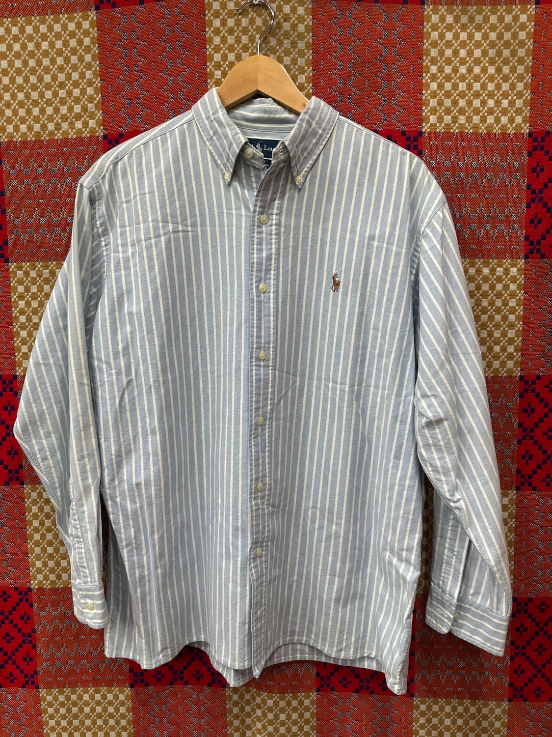 폴로 랄프로렌 스트라이프 스카이블루 옥스포드 셔츠 L 상품이미지1