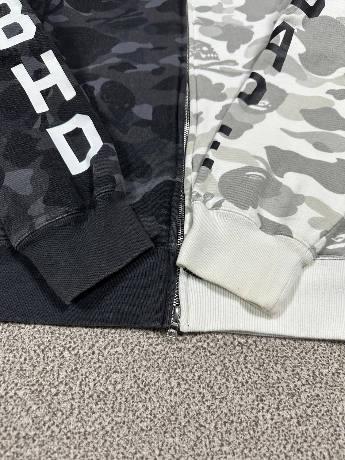 네이버후드x베이프 후드집업 XL 상품이미지4