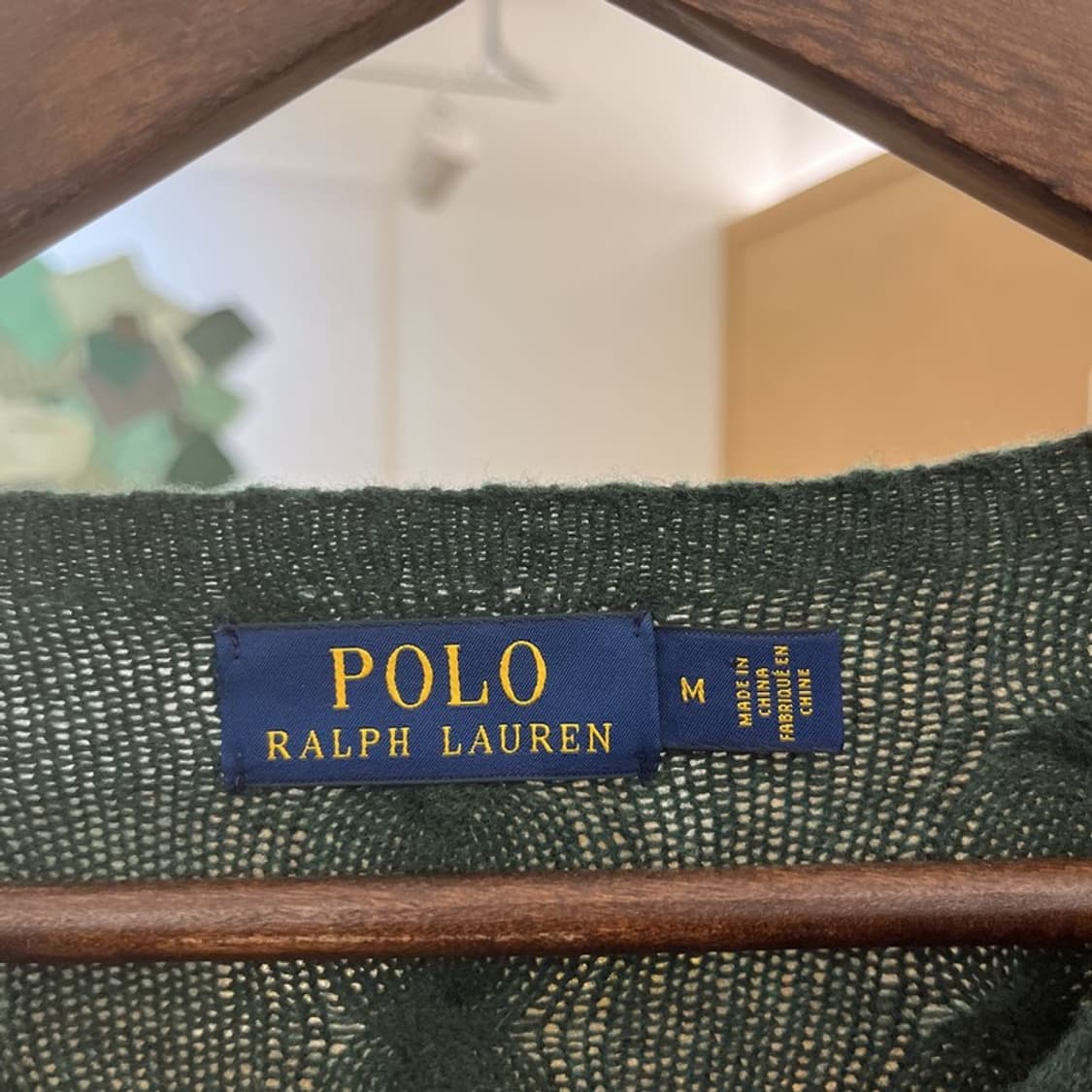 폴로 랄프로렌 빈티지 레트로 딥그린 꽈배기 니트 M C09757 상품이미지5