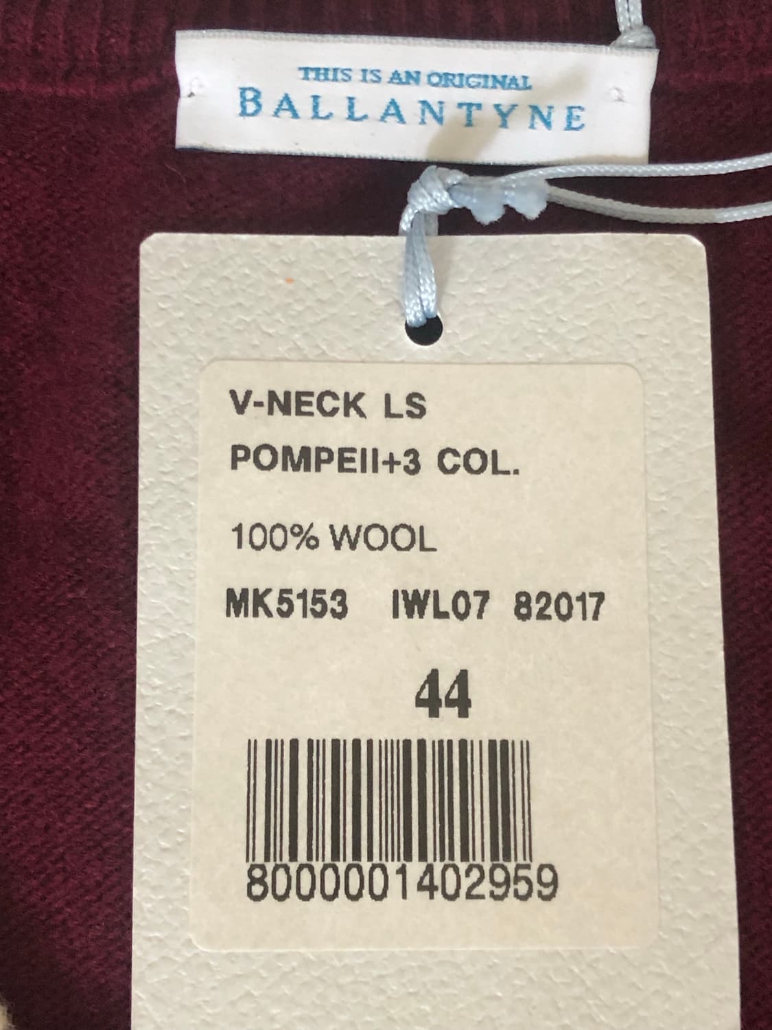 BALLANTYNE(발란타인) 아가일패턴 울 니트 스웨터 상품이미지10