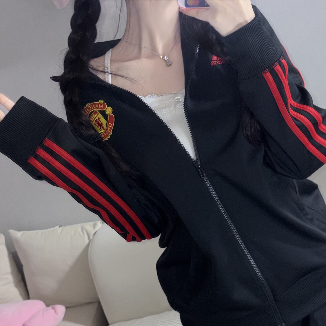 아디다스 맨체스터 유나이티드 아이콘 트랙탑 블랙  95 상품이미지2