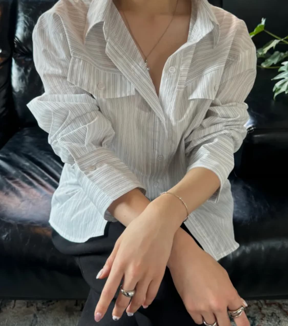 스트라이프 랩 셔츠  상품이미지2