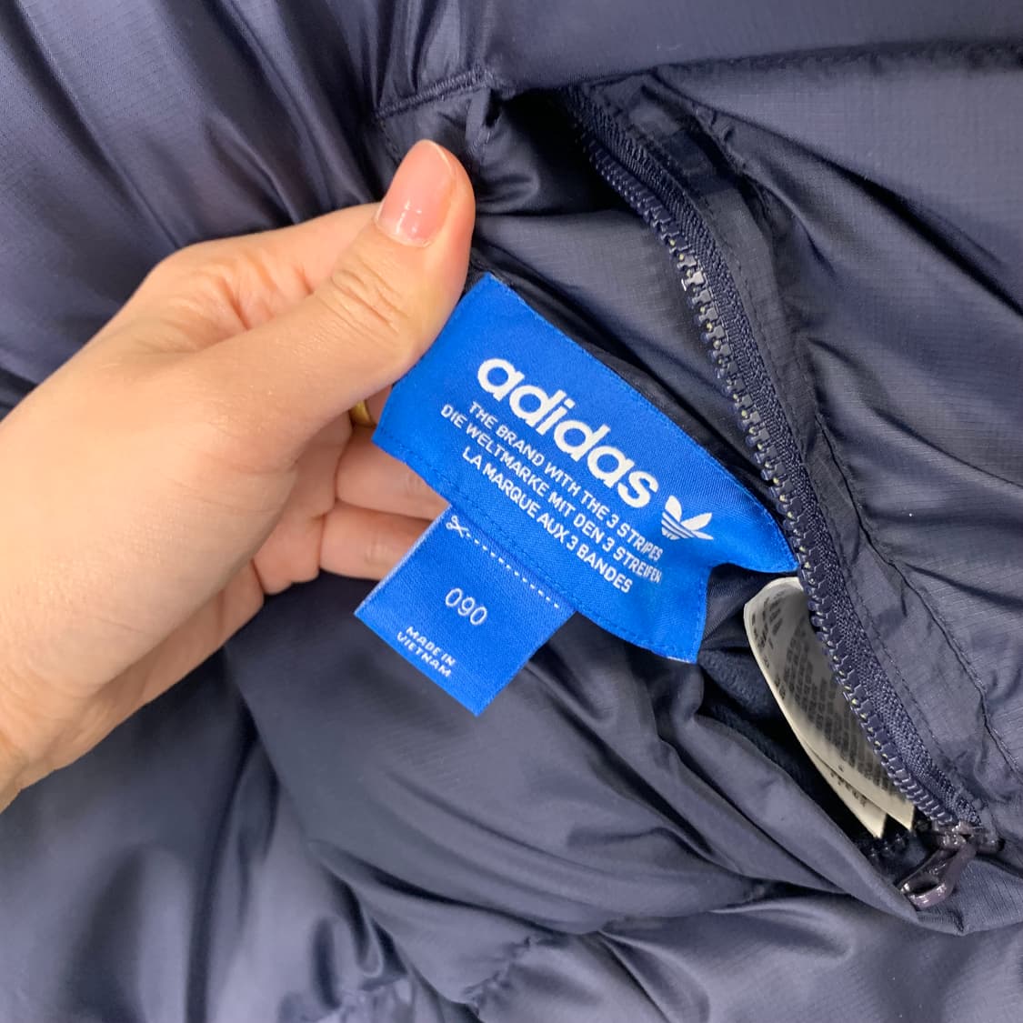 아디다스 버건디 네이비 리버시블 패딩 상품이미지10