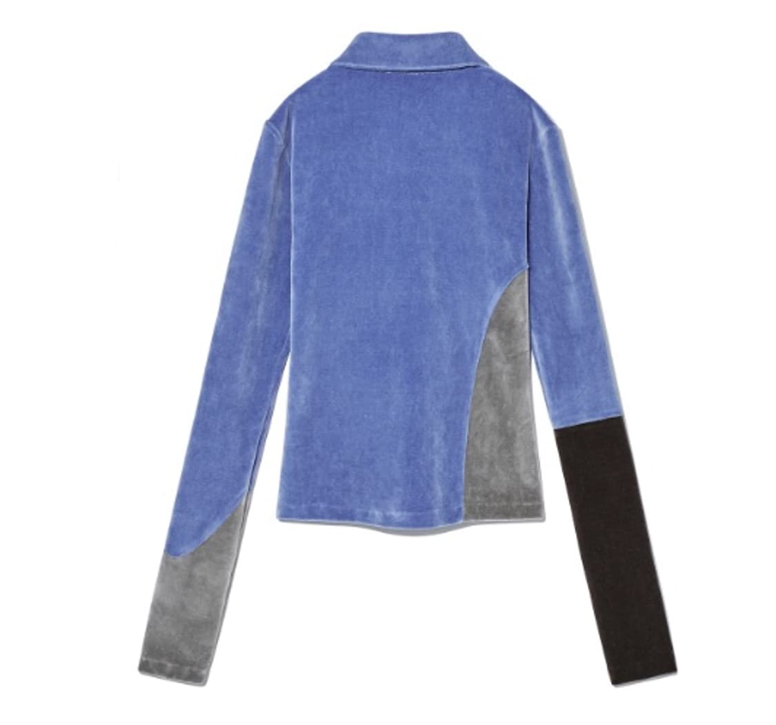 Theopenproduct panelled velvet shirt 상품이미지2