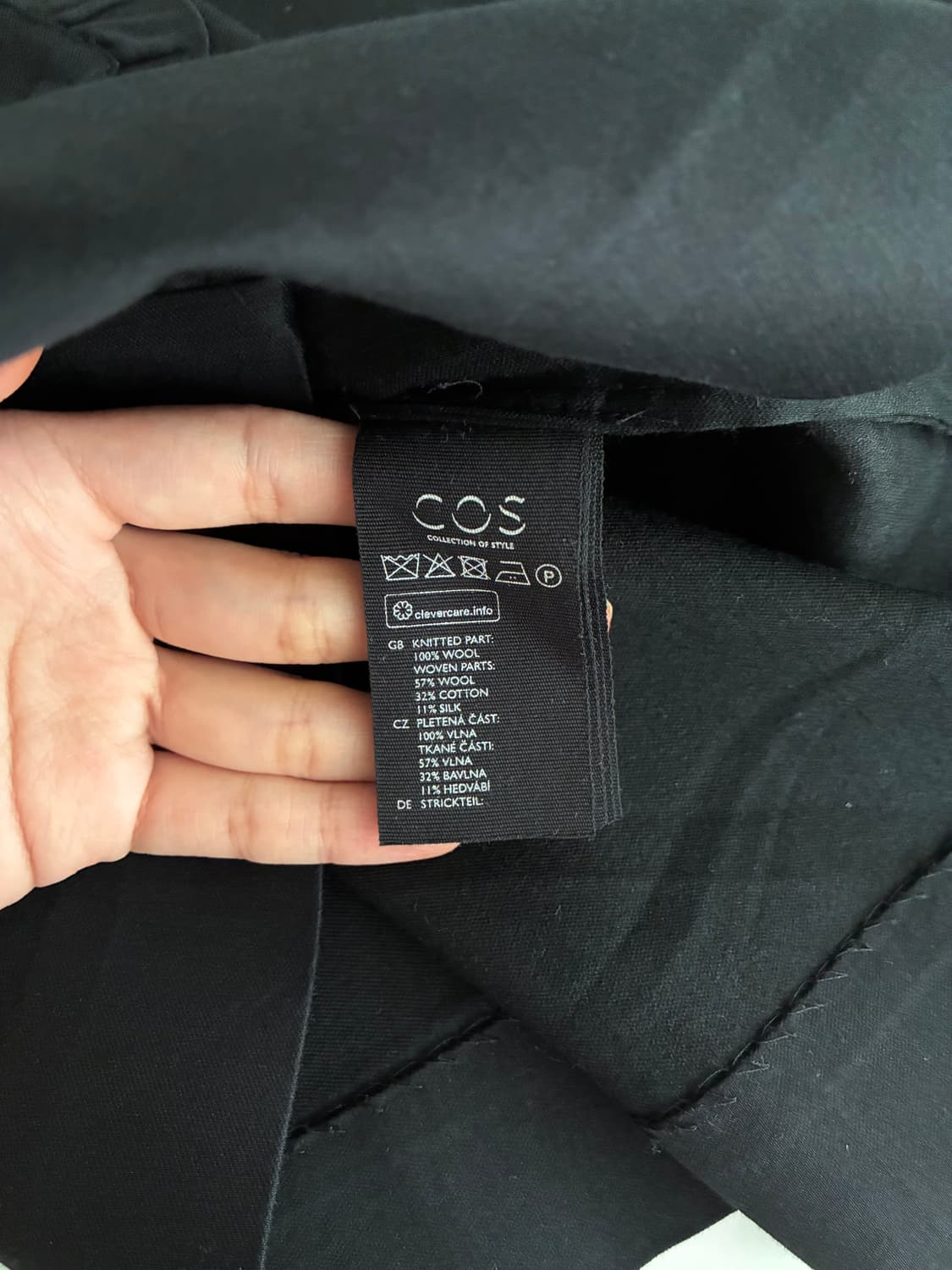 S) 코스 COS 프릴 포켓 원피스 블랙 상품이미지6