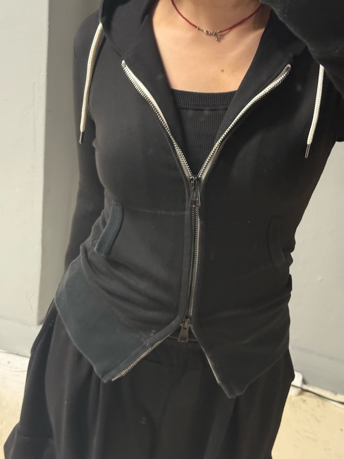 AKM black 2-way hood zip-up 상품이미지2
