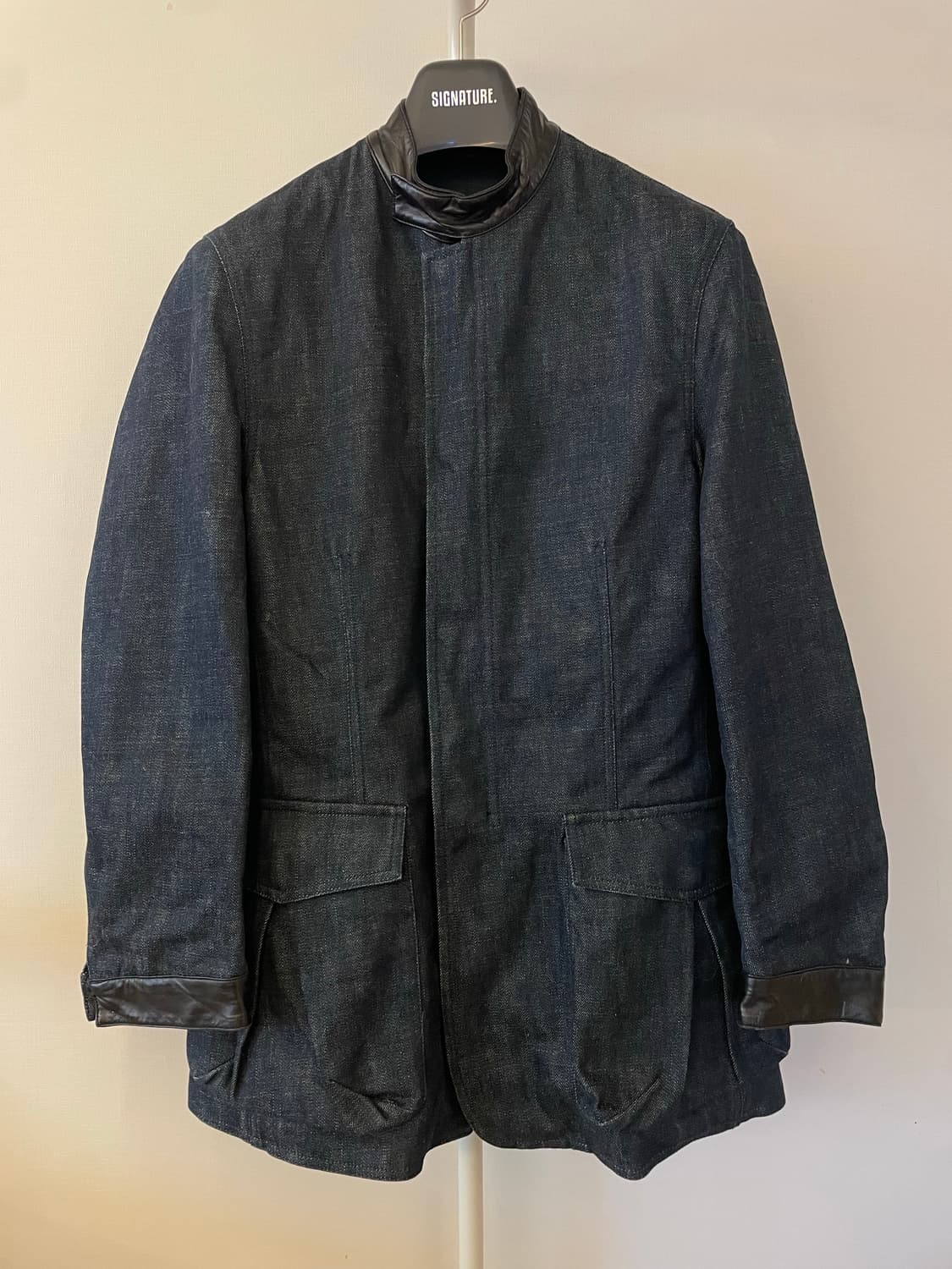 JIL SANDER 오리지널 데님×레더 하이브리드 자켓 상품이미지1