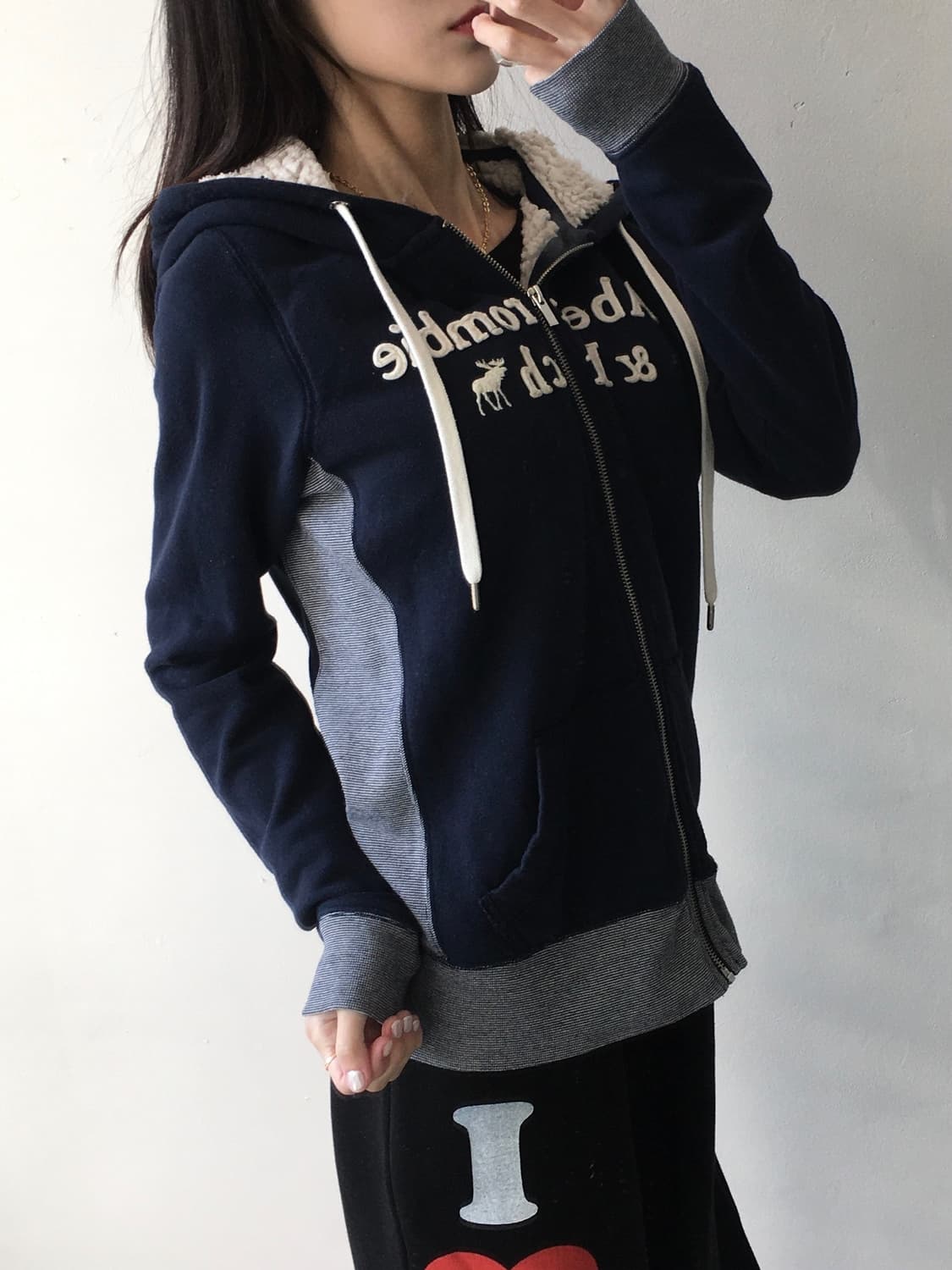 아베크롬비 양털 후드집업 상품이미지2