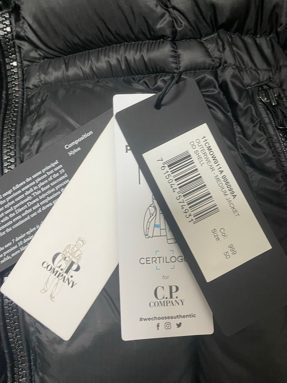 정품 cp컴퍼니 dd쉘 패딩 50 상품이미지3