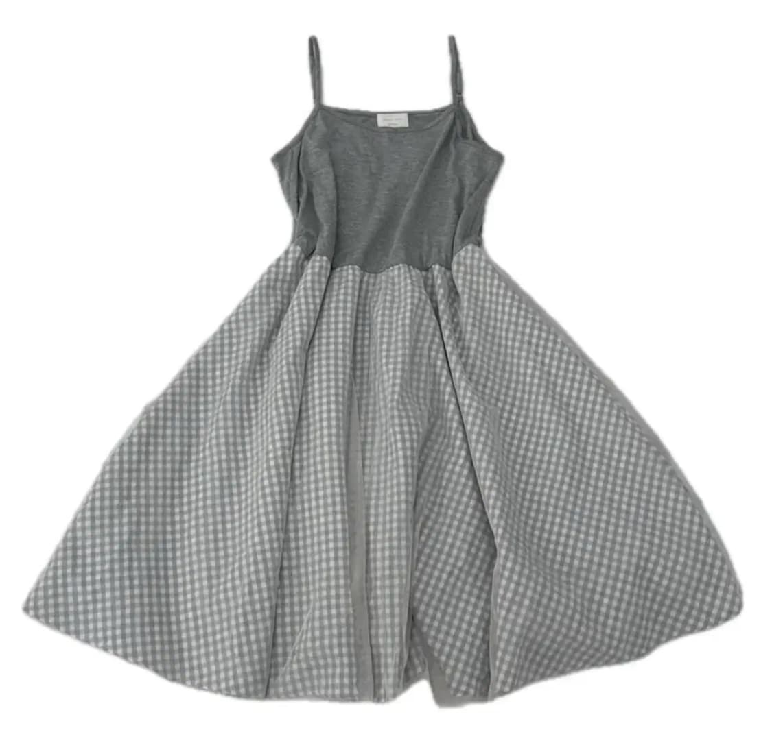 🤍하구미의 그레이 코디세트🤍 가디건 러블리 샤스커트 체크 원피스 상품이미지3