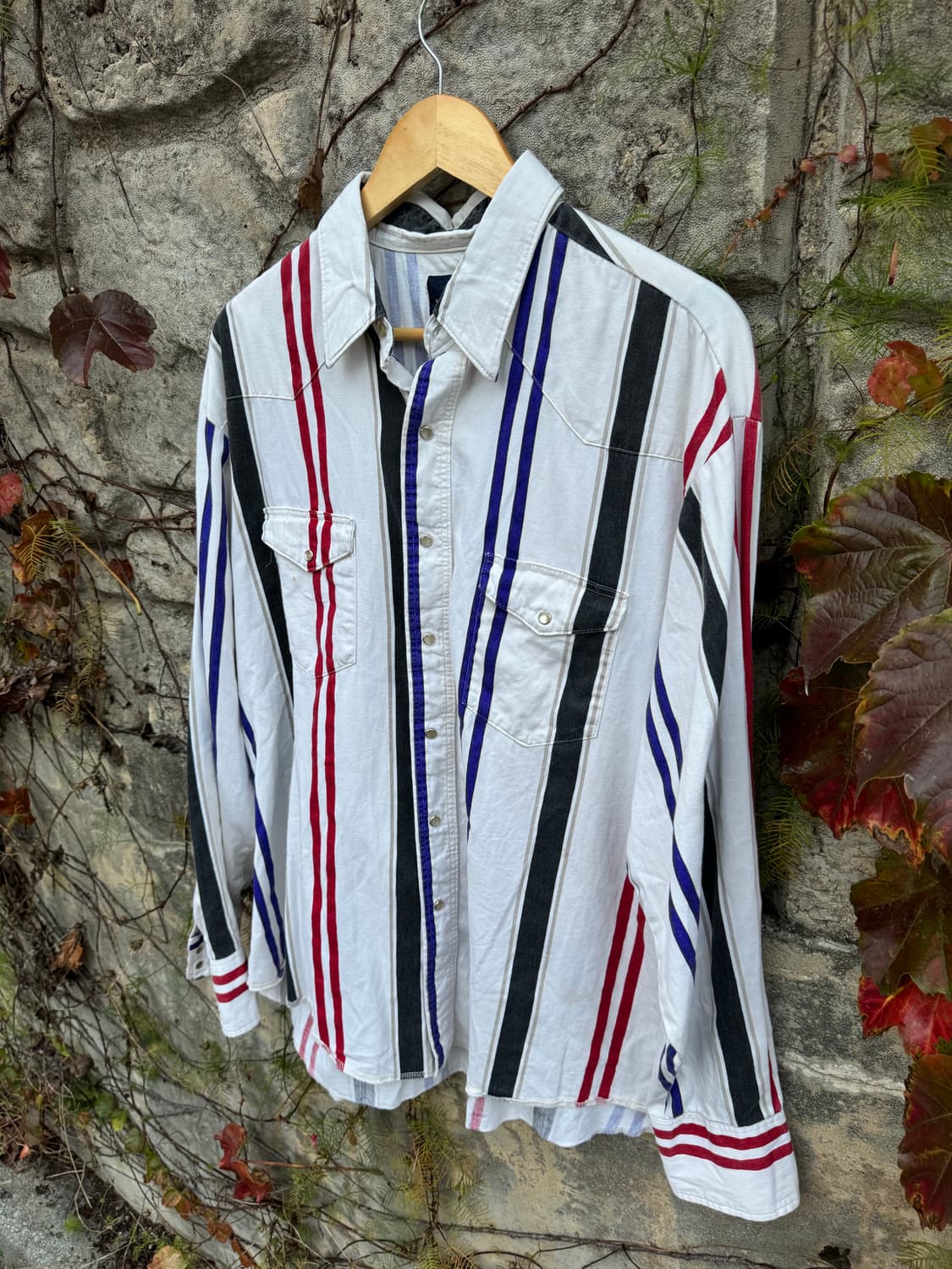 랭글러 빈티지 스트라이프 웨스턴 셔츠 빅사이즈 상품이미지3