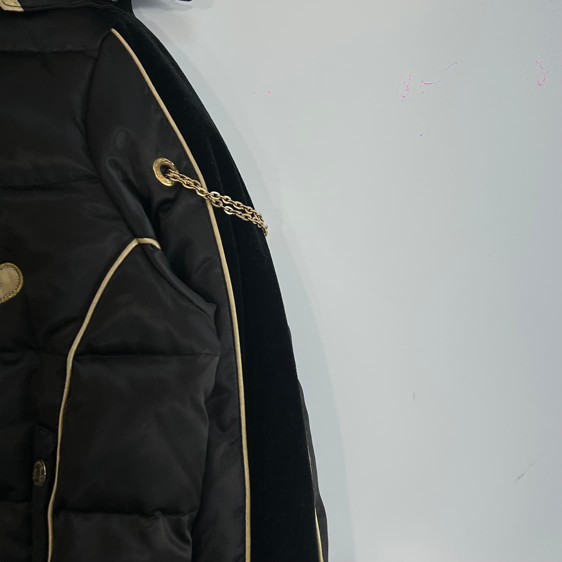 FUBU 골드로고 벨벳포인트 퍼 후드 패딩 상품이미지5