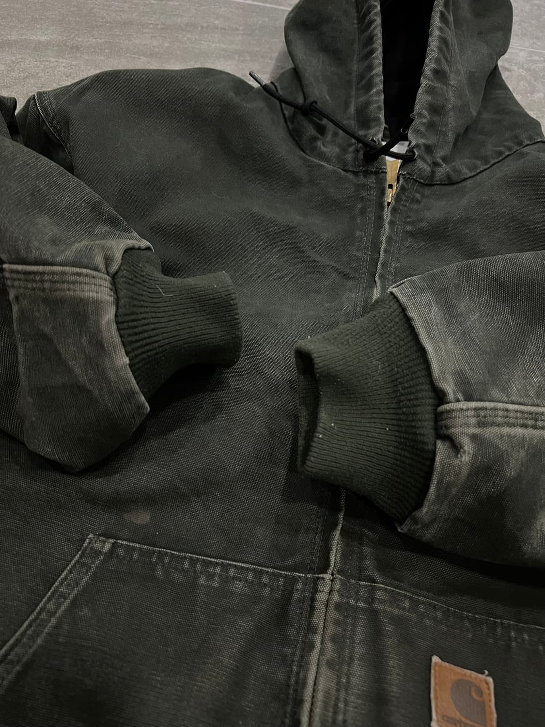 (XL) 칼하트 후드 덕 액티브 자켓 J25 MOS 모스그린 상품이미지8