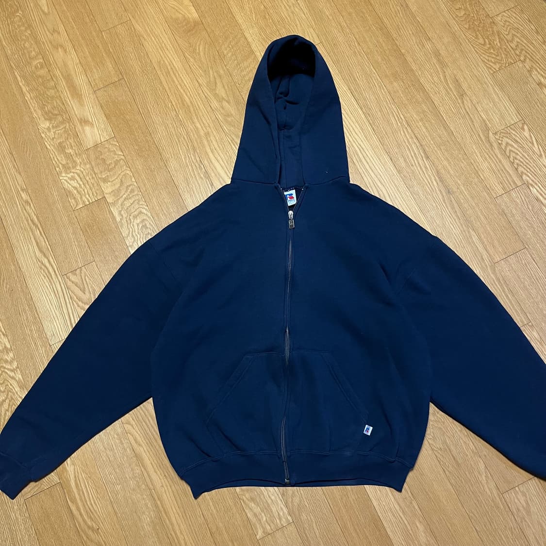 [L] 90s 빈티지 러셀 후드집업 네이비 상품이미지2