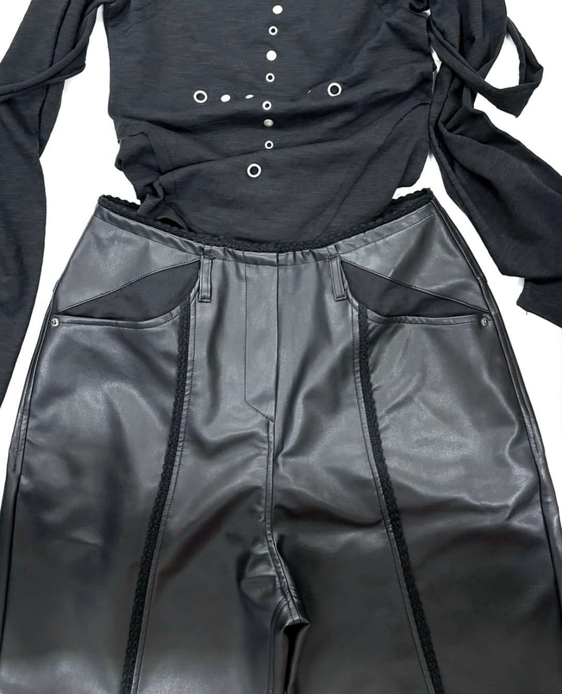 0104 레더팬츠 새상품 상품이미지3