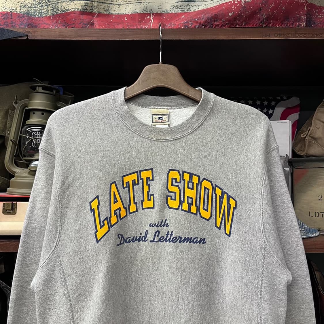 90s LEE 크로스 그레인 프린팅 리버스위브 스웻 맨투맨 상품이미지3