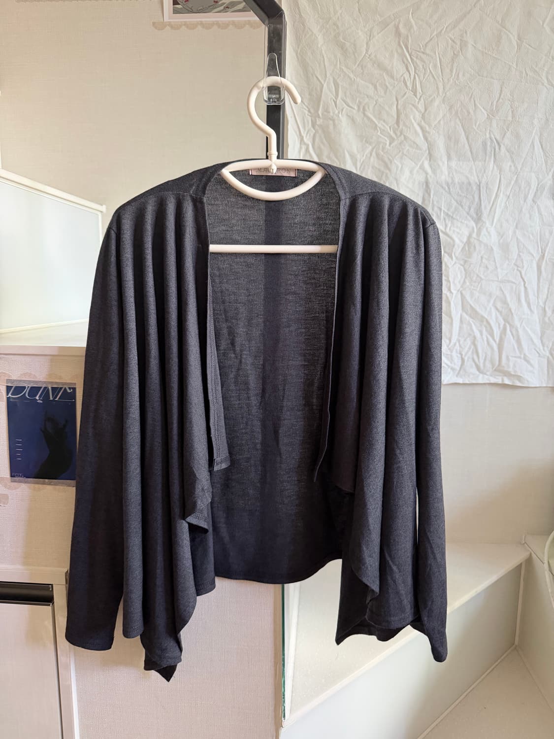 차콜 언발 면 가디건 상품이미지1
