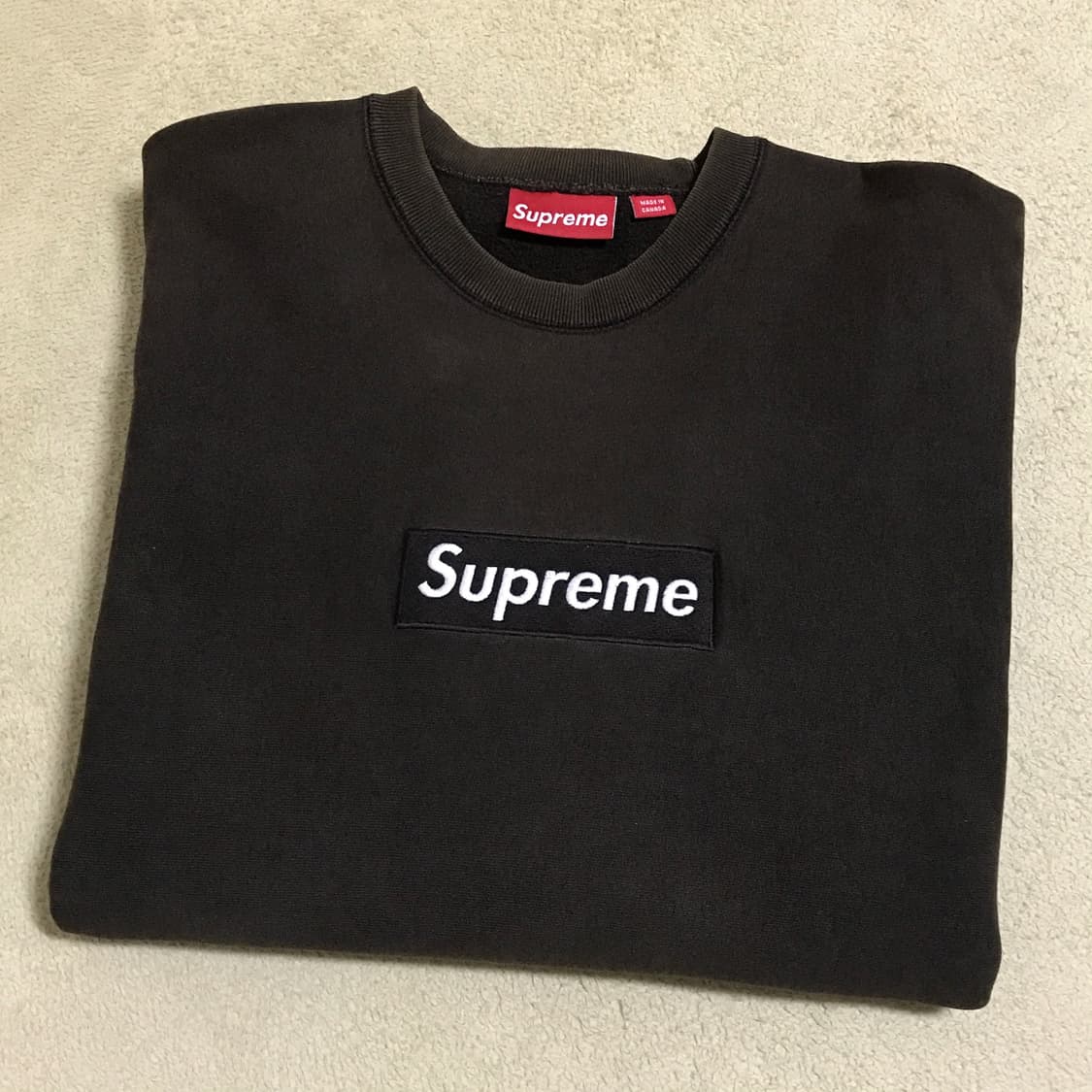 슈프림 브라운 박스로고 크루넥 2004 상품이미지1