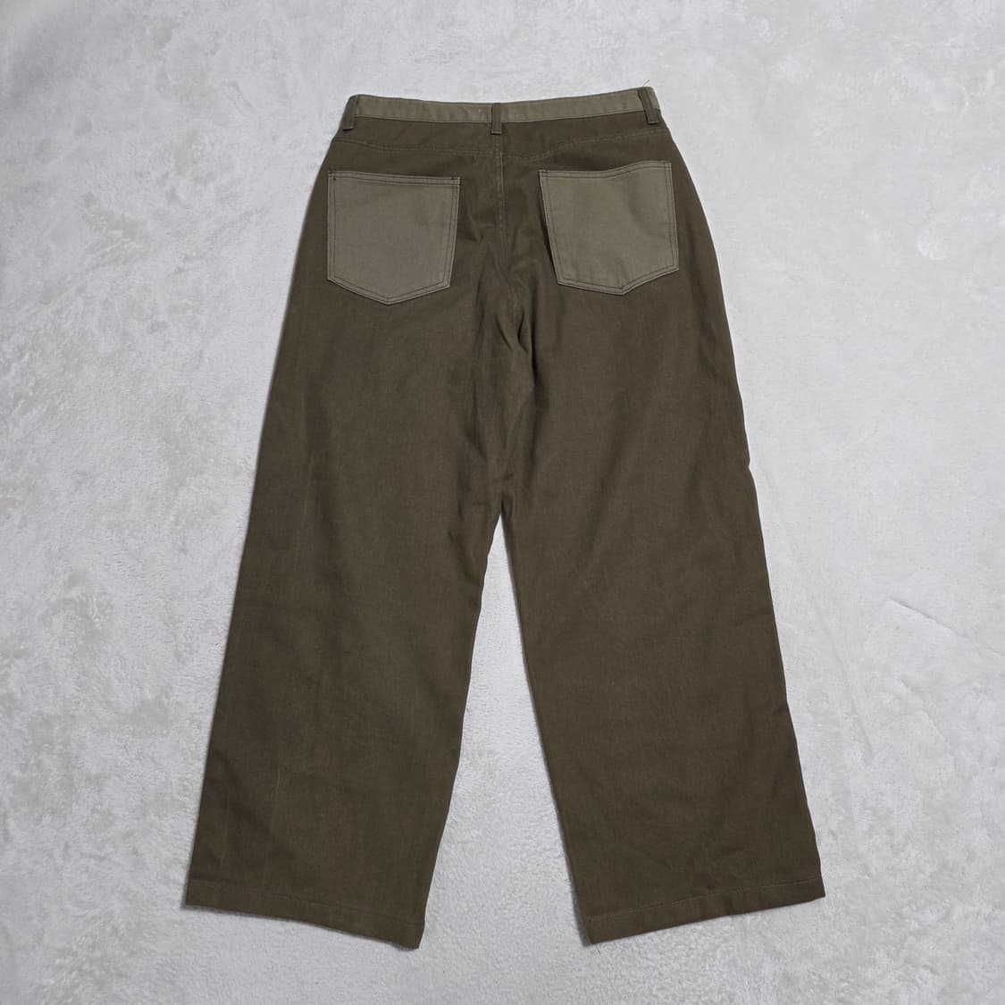 (L)DOT 컬러블록 배색 와이드 데님 팬츠   상품이미지3