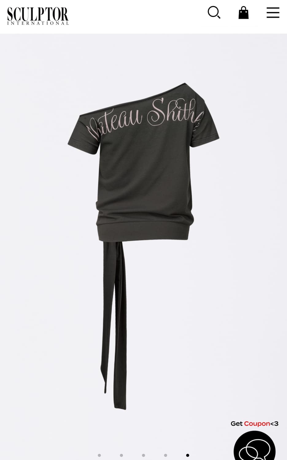 스컬프터 Chateau Shithole Tie Tee Charcoa 상품이미지2