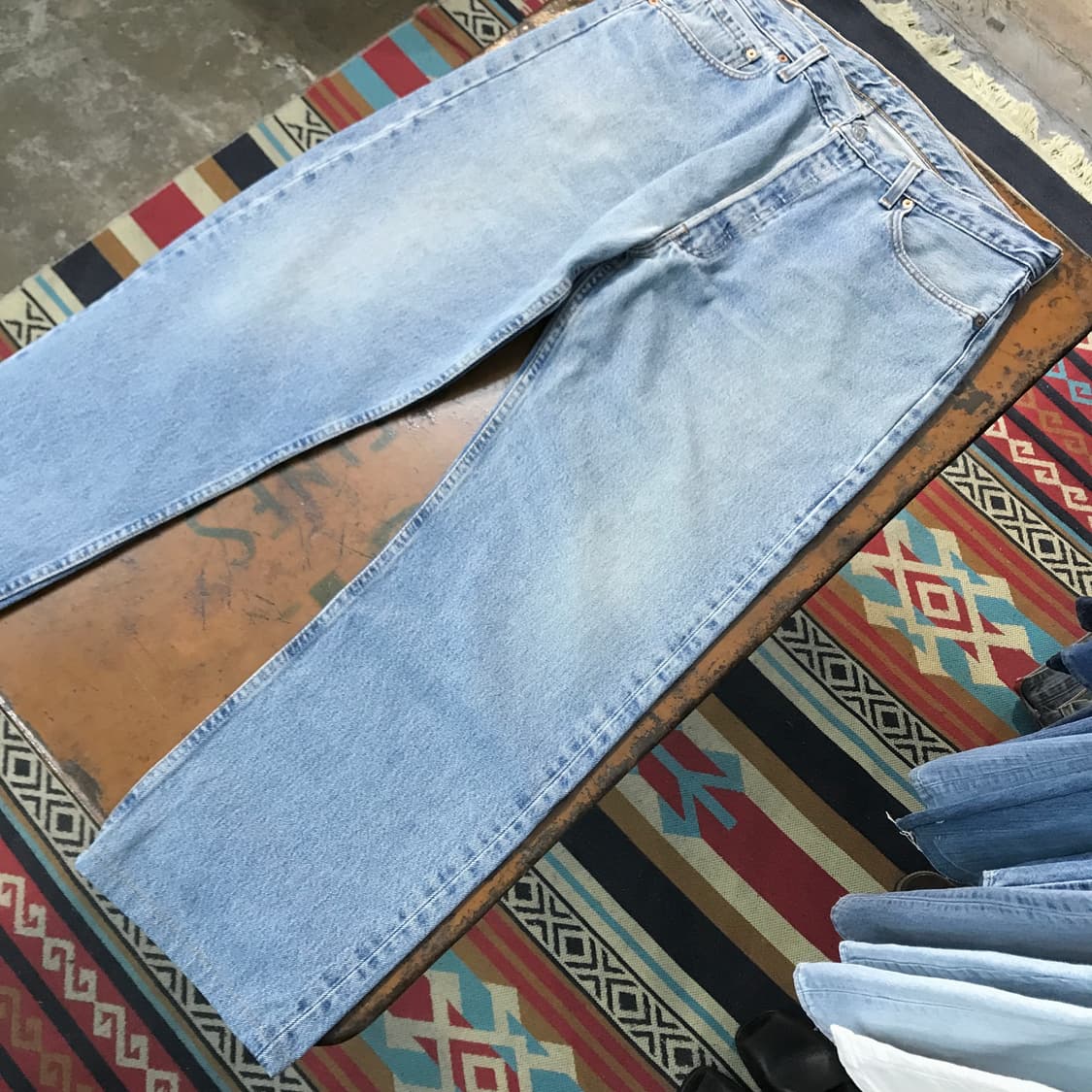 USA 리바이스 501 연청 데님 팬츠 허리 37  상품이미지3