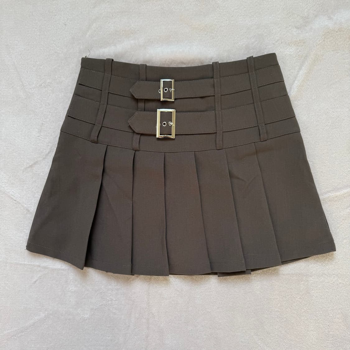 스윔시티 버클 스커트 (브라운) 상품이미지2