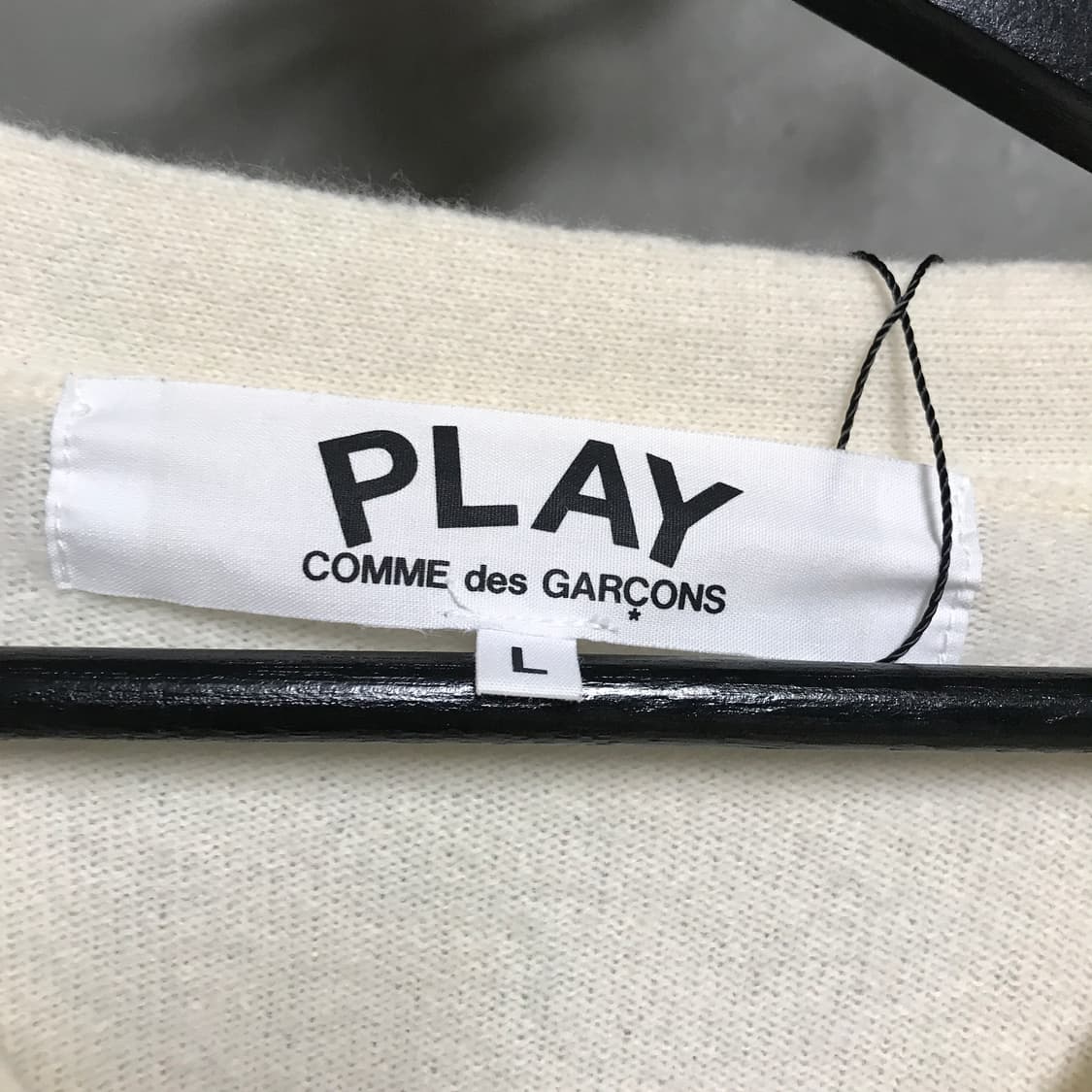 꼼데가르송 와펜 가디건 화이트 L(W) 상품이미지5
