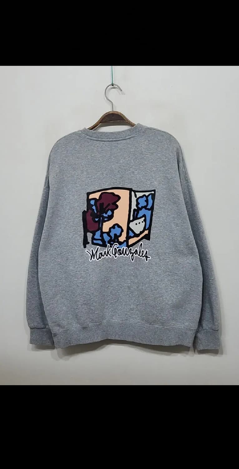 (XL) 마크곤잘레스 맨투맨 그레이 기모 스웨트 티셔츠 빅로고  상품이미지6