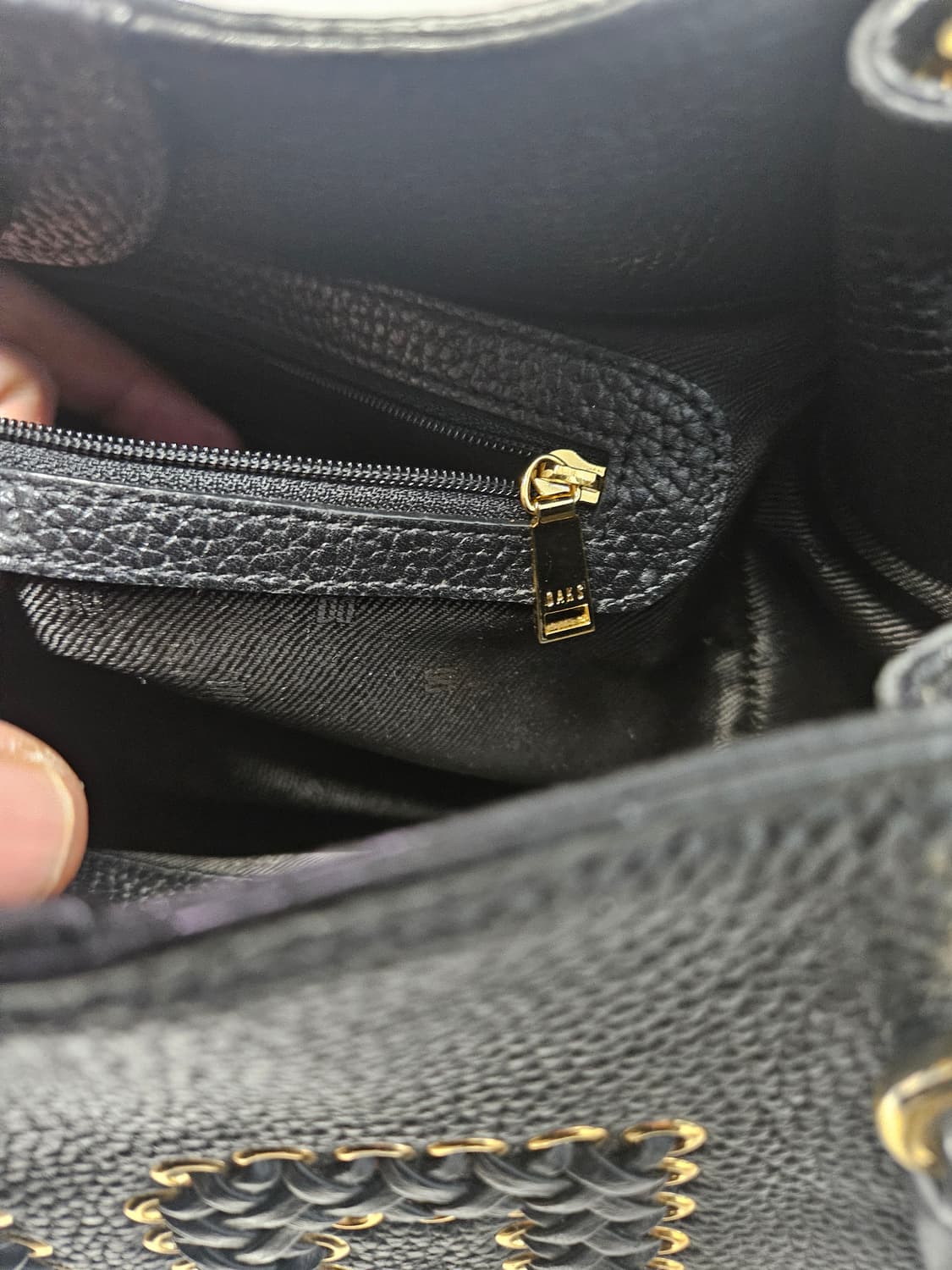 닥스 DAKS DD 위빙 레더 토트백 (블랙) 상품이미지5