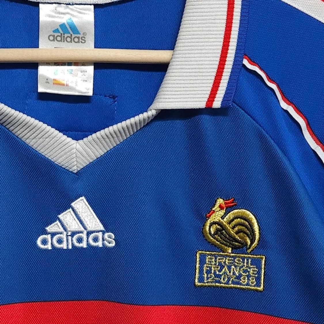 2XL ADIDAS 아디다스 프랑스98 국대 지단10번 반팔유니폼 상품이미지4