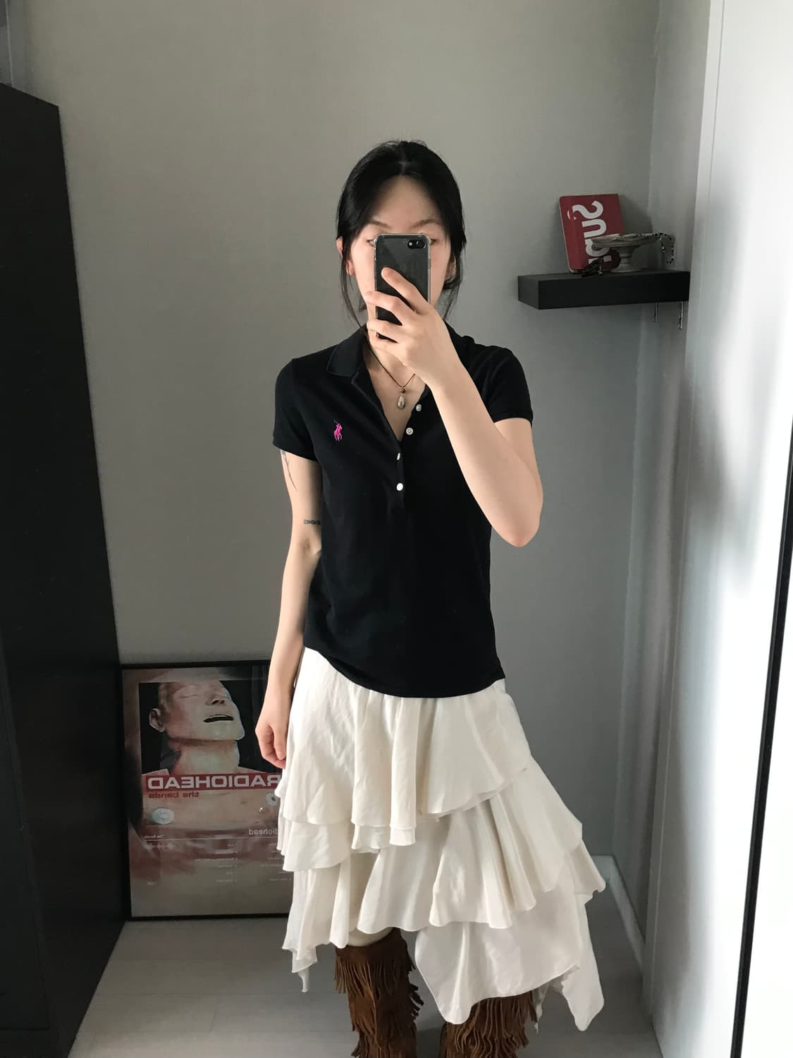 폴로 랄프로렌 여성라인 포니로고 블랙 카라티 상품이미지4