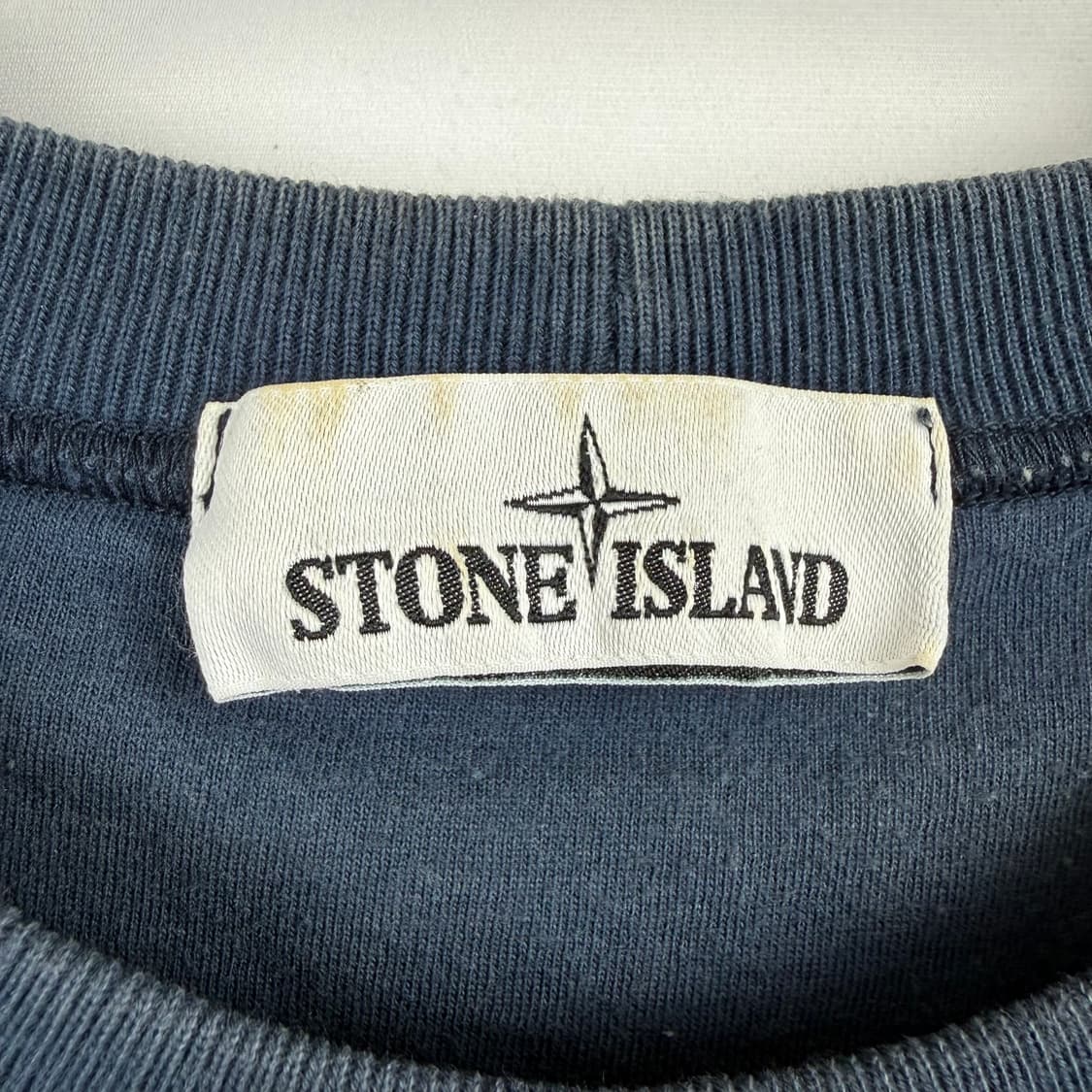 (L) 스톤아일랜드 패치로고 반팔 티 네이비 상품이미지3