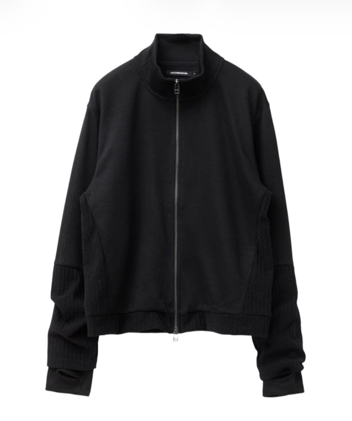 해칭룸 더블 슬리브 트랙 가디건 블랙 상품이미지1