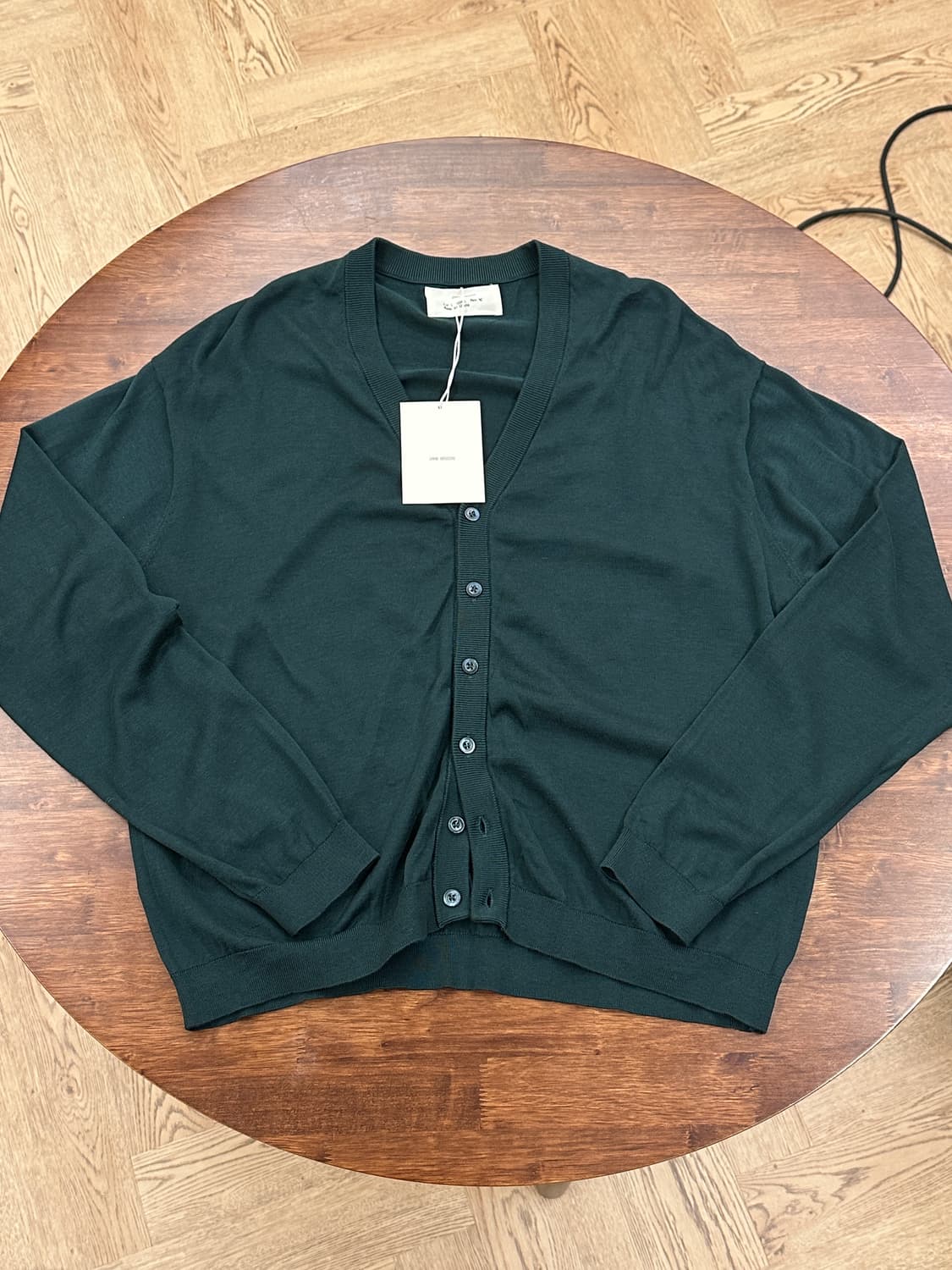 [새제품] 자라 오리진 실크 가디건 딥그린 L, XL 상품이미지1