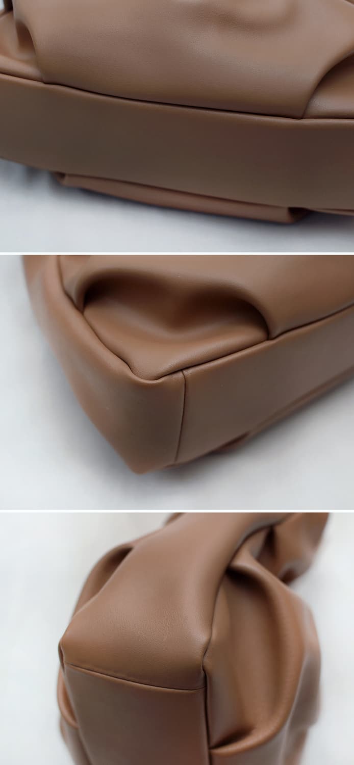 호제 (hoze) 개비 탄브라운 복스레더 카프스킨 셔링 숄더백 상품이미지8